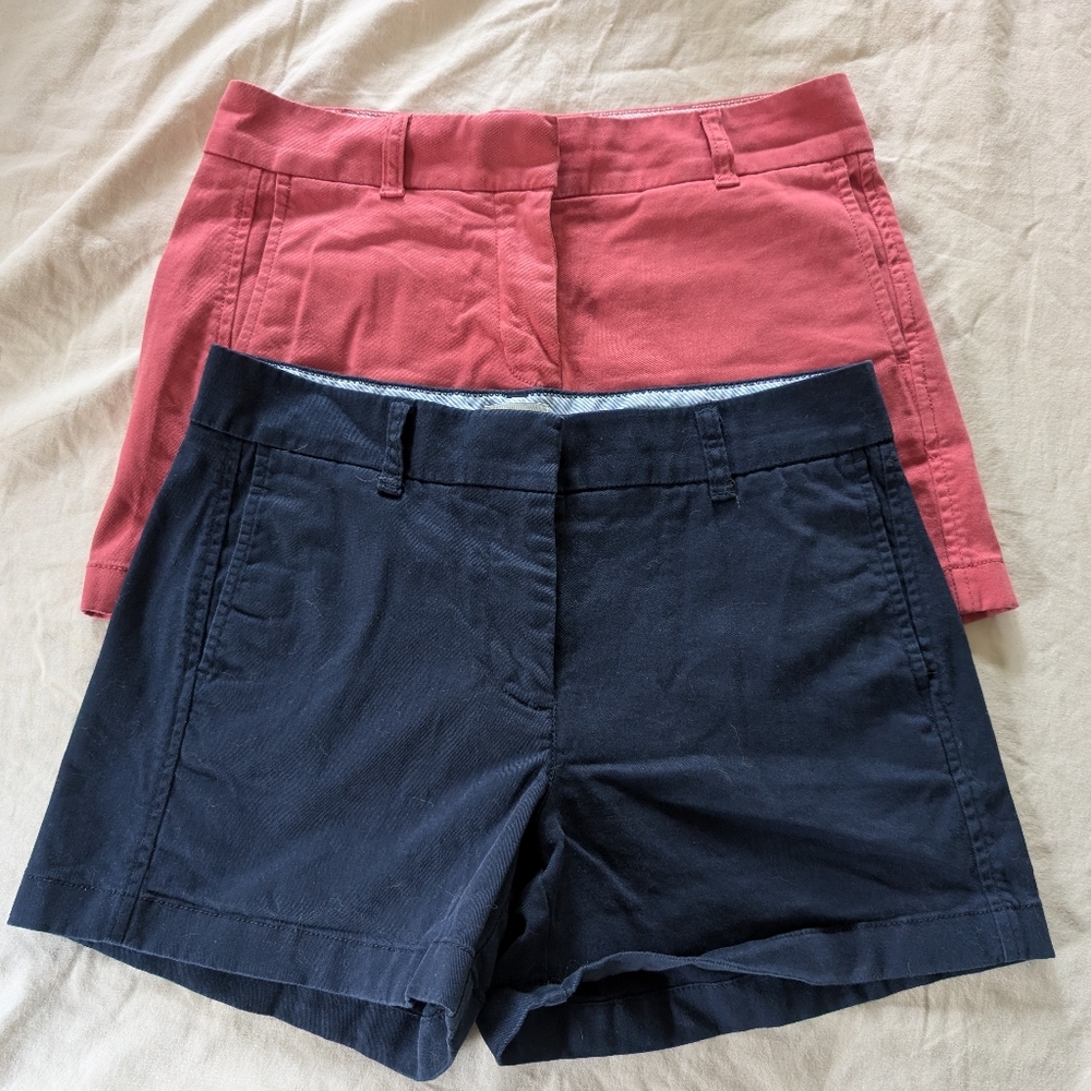 Two Pairs of J Crew Chino Shorts